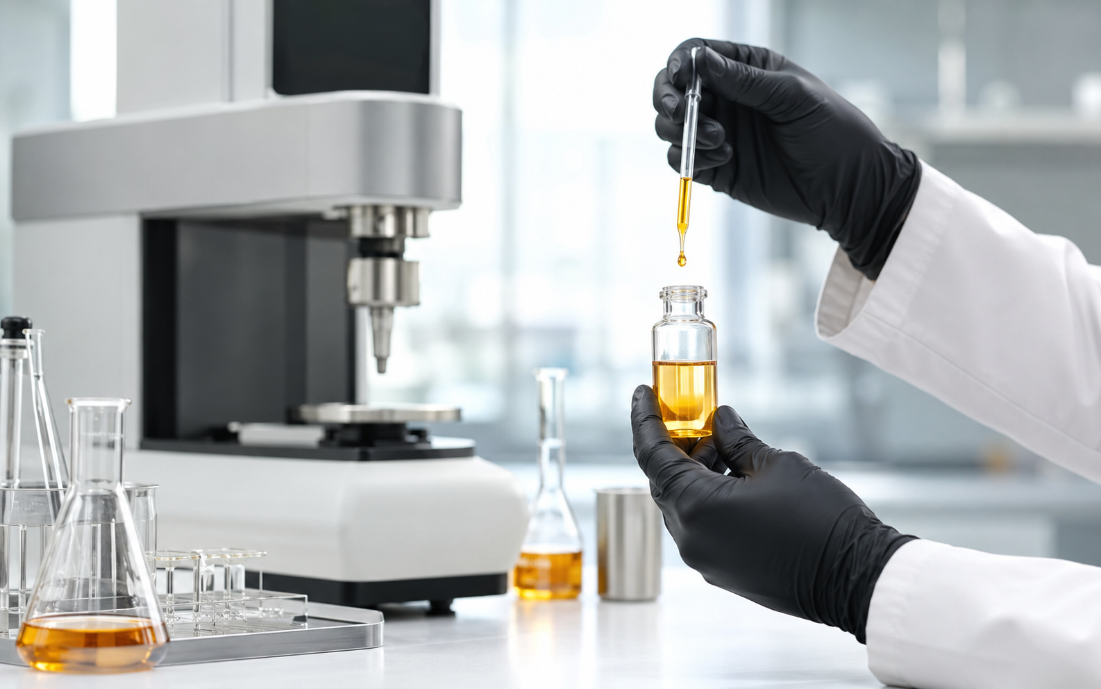 Industrial lubricant laboratory quality testing